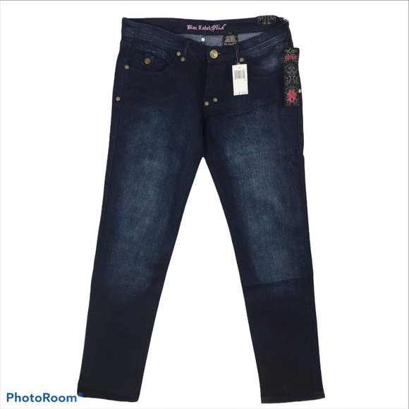 BLAC LABEL PINK Womens Jeans 32 X 32 Straight Leg Dark Wash 5% Spandex Retail135 - Picture 3 of 10